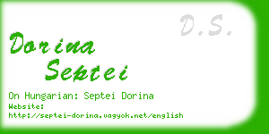 dorina septei business card
